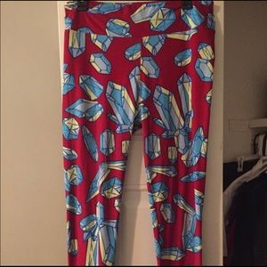 Lularoe TC Frozen leggings crystals Frozen